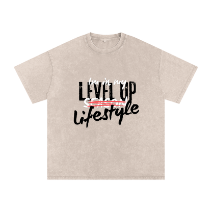 Leveled up Oversized Cotton T-Shirt