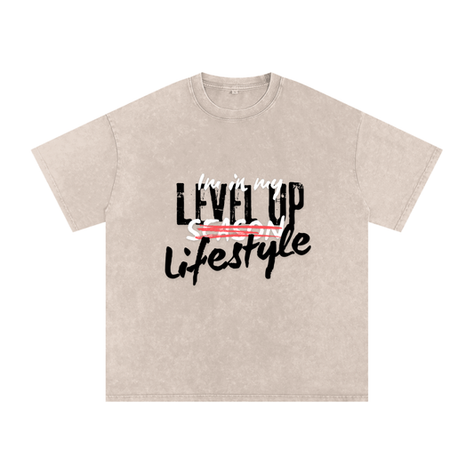 Leveled up Oversized Cotton T-Shirt