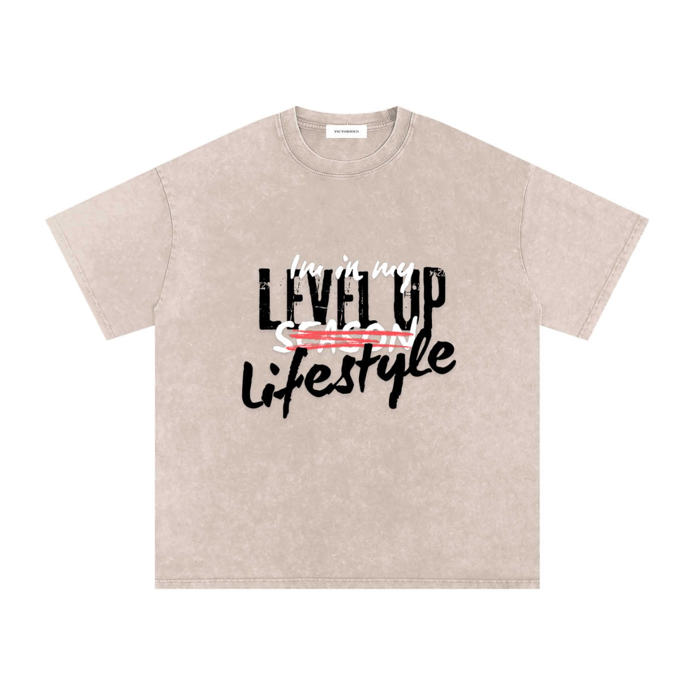Leveled up Oversized Cotton T-Shirt