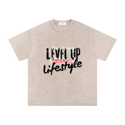 Leveled up Oversized Cotton T-Shirt