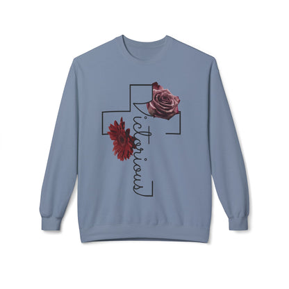 Victorious Rose Fleece Crewneck Sweatshirt