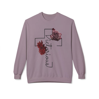 Victorious Rose Fleece Crewneck Sweatshirt