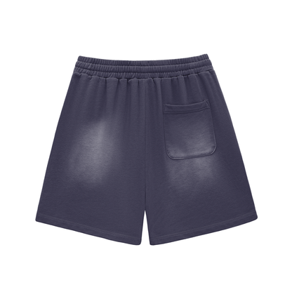 Kingdom Faded Cotton Shorts
