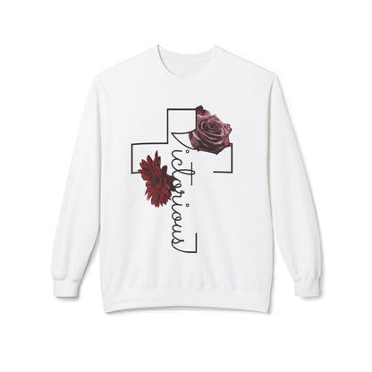 Victorious Rose Fleece Crewneck Sweatshirt