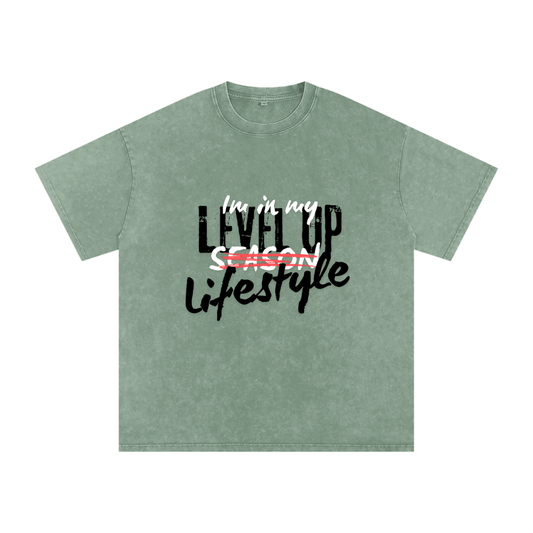 Leveled up Oversized Cotton T-Shirt